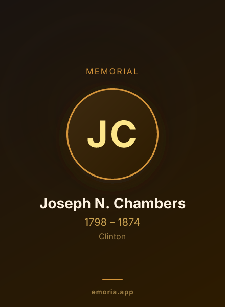 Memorial portrait of Joseph N. Chambers