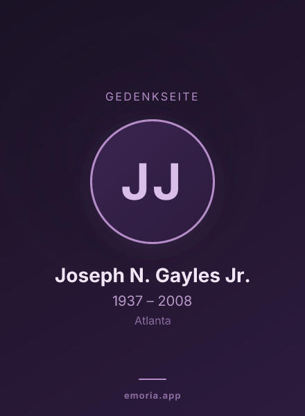Gedenkportrait von Joseph N. Gayles Jr.