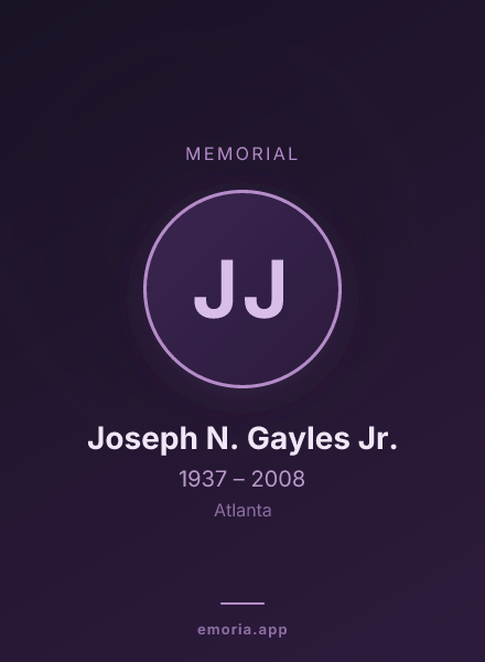 Memorial portrait of Joseph N. Gayles Jr.