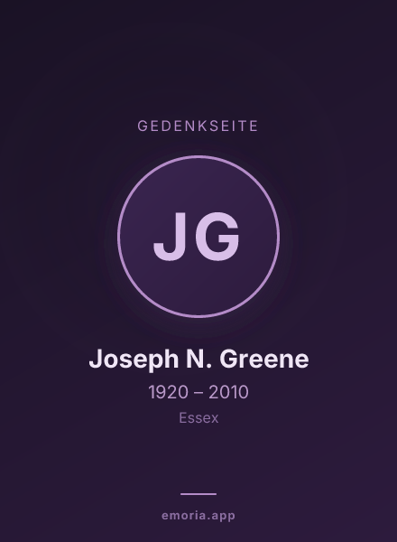 Gedenkportrait von Joseph N. Greene
