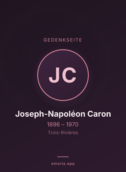 Gedenkportrait von Joseph-Napoléon Caron