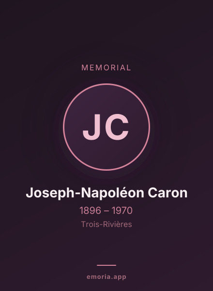 Memorial portrait of Joseph-Napoléon Caron