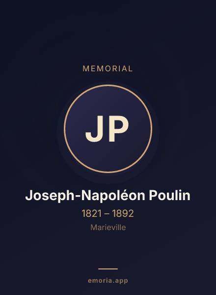 Memorial portrait of Joseph-Napoléon Poulin