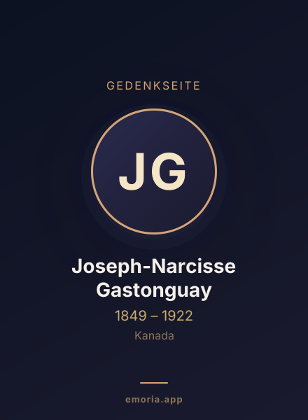 Gedenkportrait von Joseph-Narcisse Gastonguay