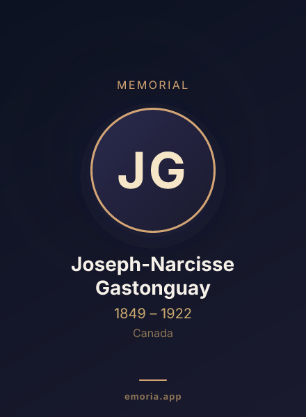 Memorial portrait of Joseph-Narcisse Gastonguay