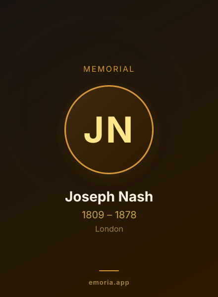 Memorial portrait of Joseph Nash