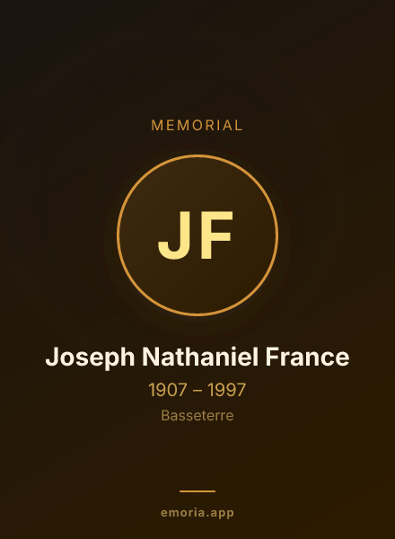 Memorial portrait of Joseph Nathaniel France