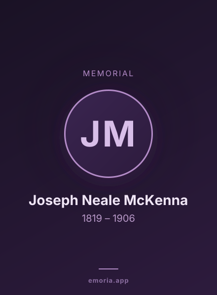 Memorial portrait of Joseph Neale McKenna