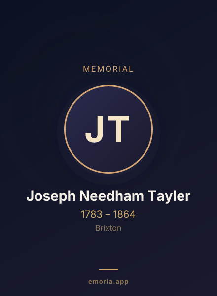 Memorial portrait of Joseph Needham Tayler