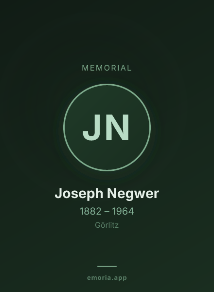 Memorial portrait of Joseph Negwer