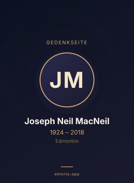Gedenkportrait von Joseph Neil MacNeil