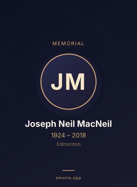 Memorial portrait of Joseph Neil MacNeil
