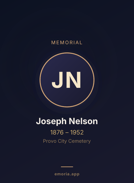 Memorial portrait of Joseph Nelson