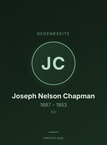 Gedenkportrait von Joseph Nelson Chapman