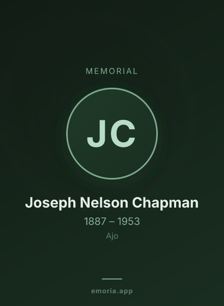 Memorial portrait of Joseph Nelson Chapman