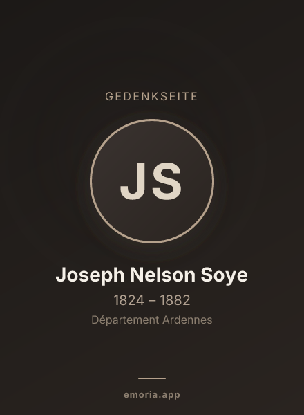 Gedenkportrait von Joseph Nelson Soye