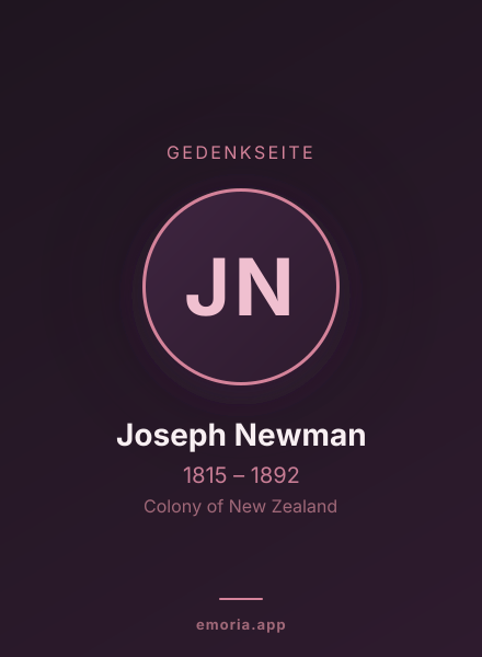 Gedenkportrait von Joseph Newman