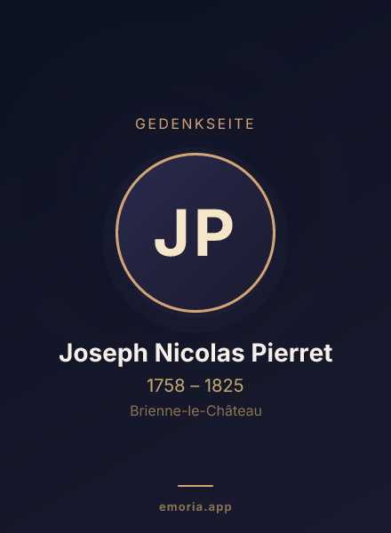 Gedenkportrait von Joseph Nicolas Pierret
