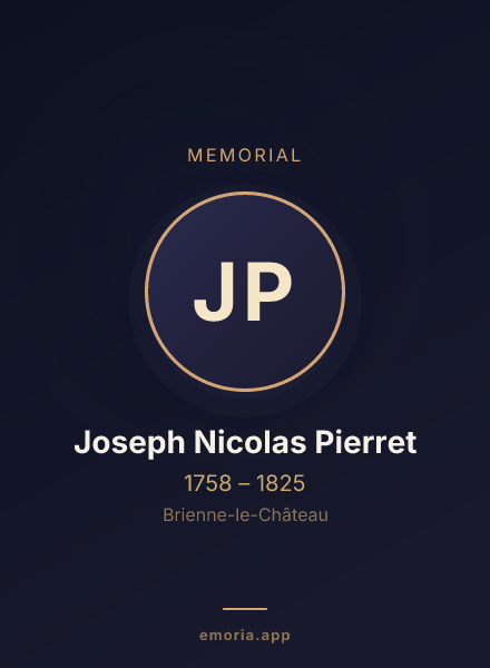 Memorial portrait of Joseph Nicolas Pierret