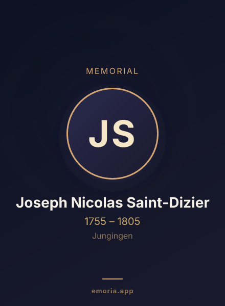 Memorial portrait of Joseph Nicolas Saint-Dizier