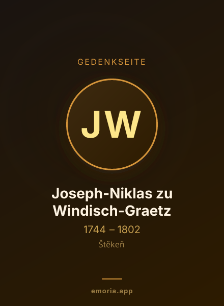 Gedenkportrait von Joseph-Niklas zu Windisch-Graetz