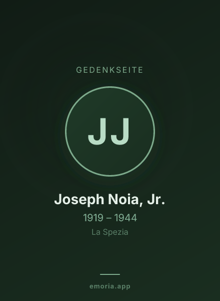 Gedenkportrait von Joseph Noia, Jr.