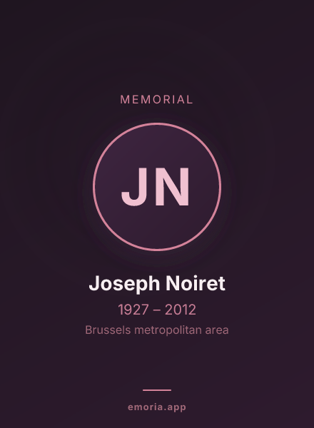 Memorial portrait of Joseph Noiret