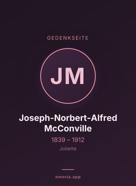 Gedenkportrait von Joseph-Norbert-Alfred McConville