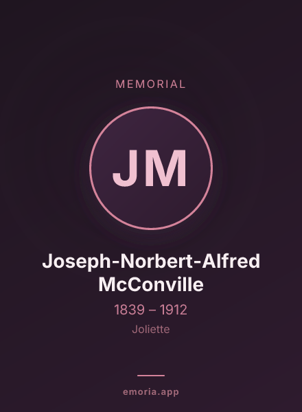 Memorial portrait of Joseph-Norbert-Alfred McConville