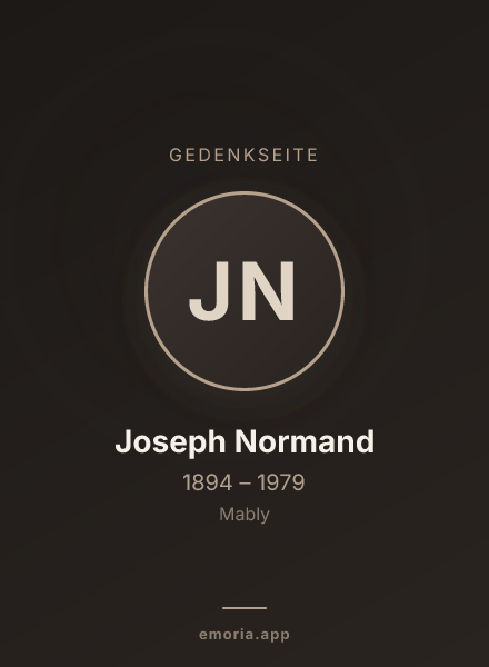Gedenkportrait von Joseph Normand