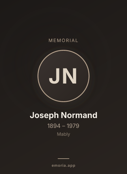 Memorial portrait of Joseph Normand