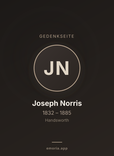 Gedenkportrait von Joseph Norris