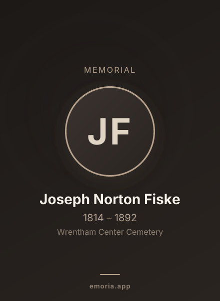 Memorial portrait of Joseph Norton Fiske