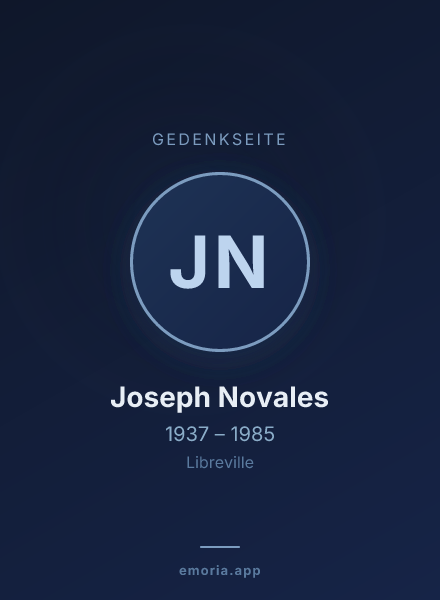 Gedenkportrait von Joseph Novales