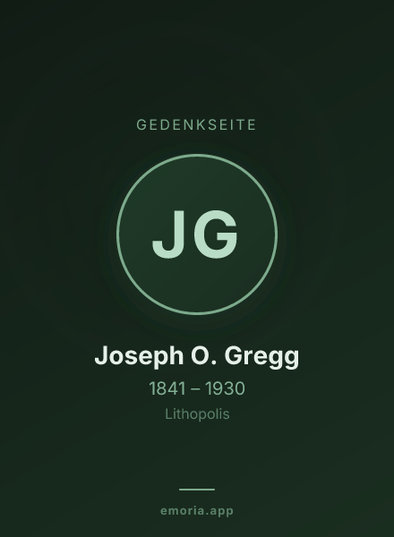 Gedenkportrait von Joseph O. Gregg