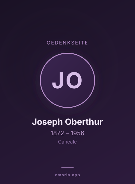 Gedenkportrait von Joseph Oberthur