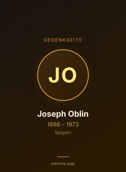 Gedenkportrait von Joseph Oblin