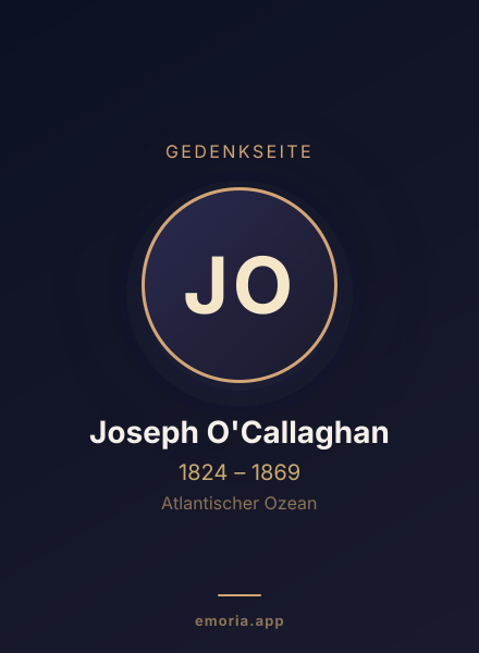 Gedenkportrait von Joseph O'Callaghan