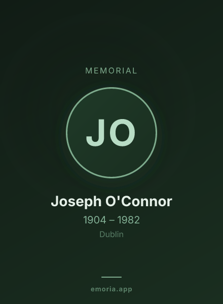 Memorial portrait of Joseph O'Connor