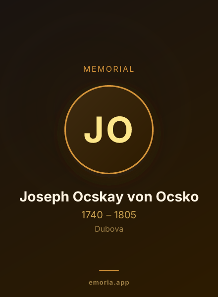 Memorial portrait of Joseph Ocskay von Ocsko