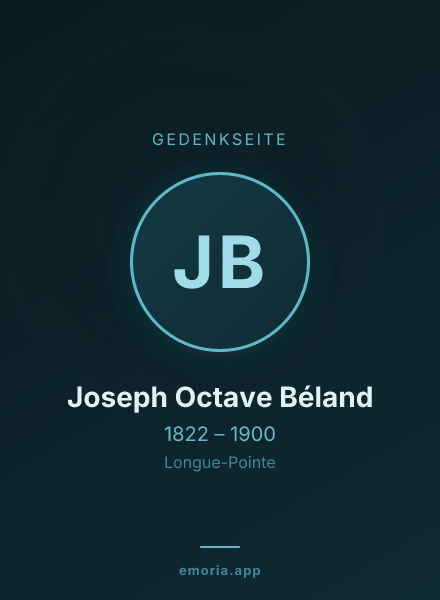 Gedenkportrait von Joseph Octave Béland