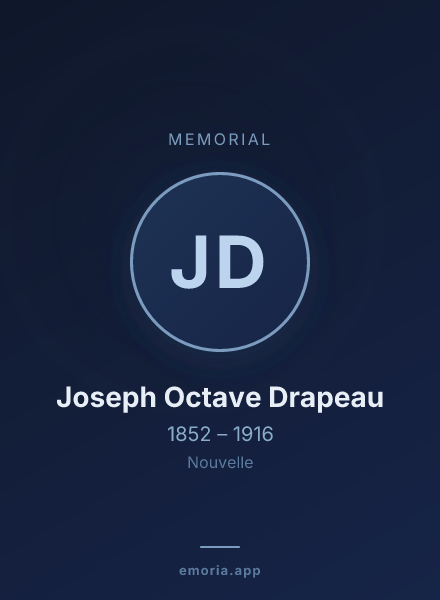Memorial portrait of Joseph Octave Drapeau