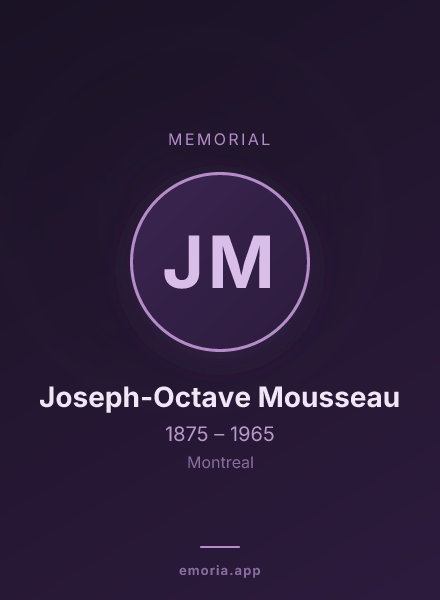 Memorial portrait of Joseph-Octave Mousseau