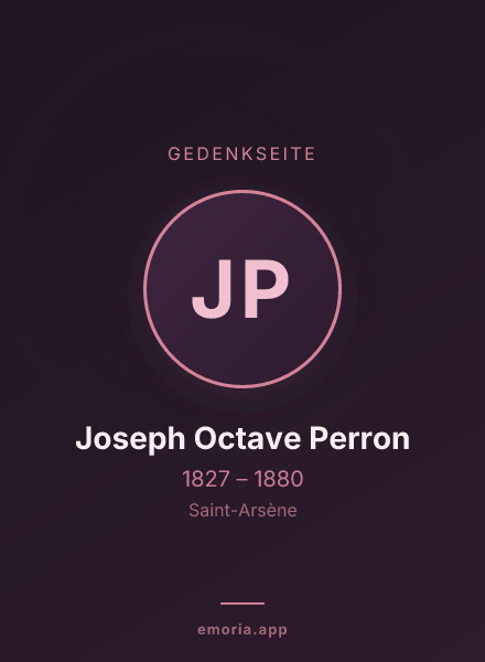 Gedenkportrait von Joseph Octave Perron
