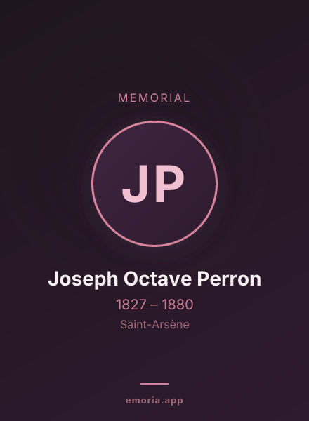 Memorial portrait of Joseph Octave Perron