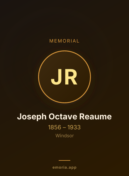 Memorial portrait of Joseph Octave Reaume