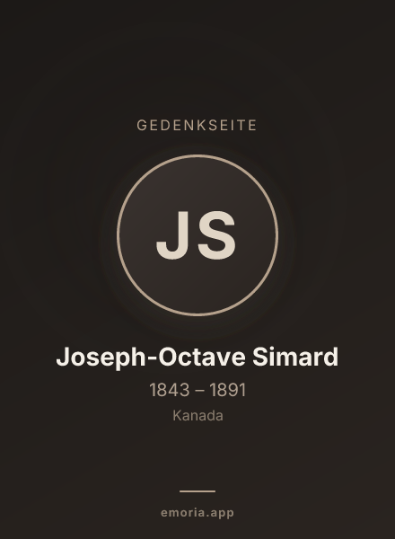 Gedenkportrait von Joseph-Octave Simard