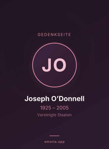 Gedenkportrait von Joseph O’Donnell