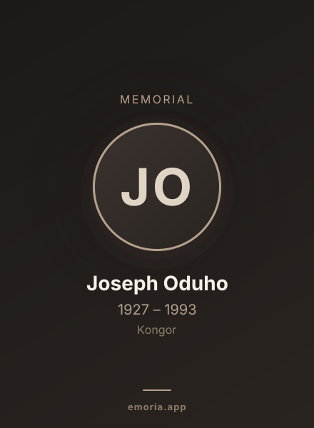 Memorial portrait of Joseph Oduho
