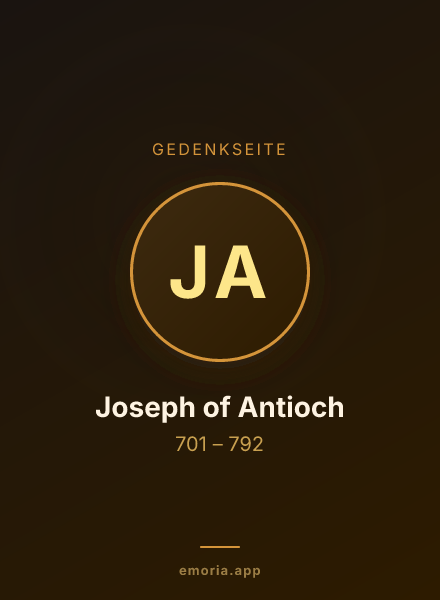 Gedenkportrait von Joseph of Antioch